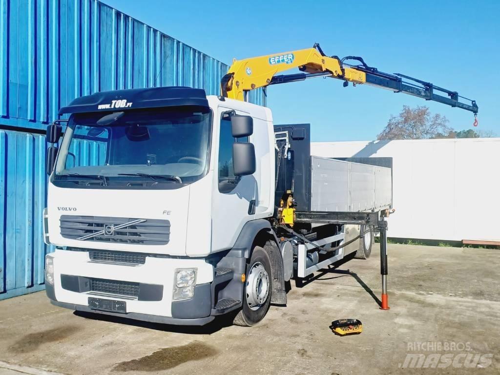 Volvo FE 280 Vlakke laadvloer met kraan