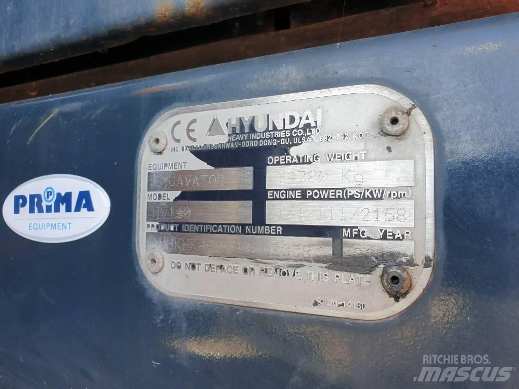 Hyundai HW140 Wielgraafmachines