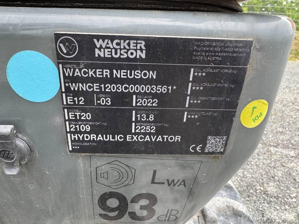 Wacker Neuson ET20 Rupsgraafmachines