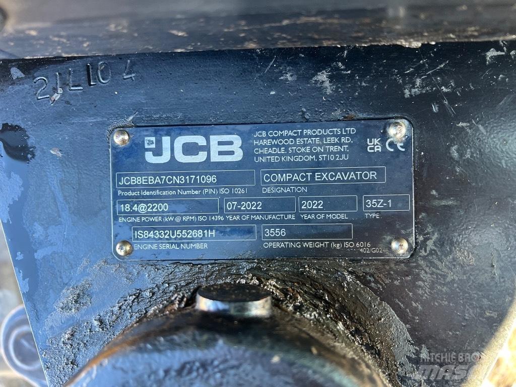 JCB 35 Z Minigraafmachines < 7t