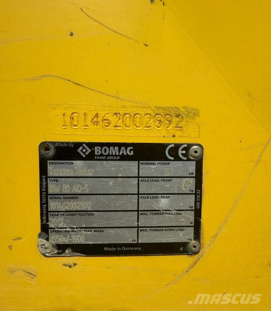 Bomag BW 80 AD-5 Duowalsen
