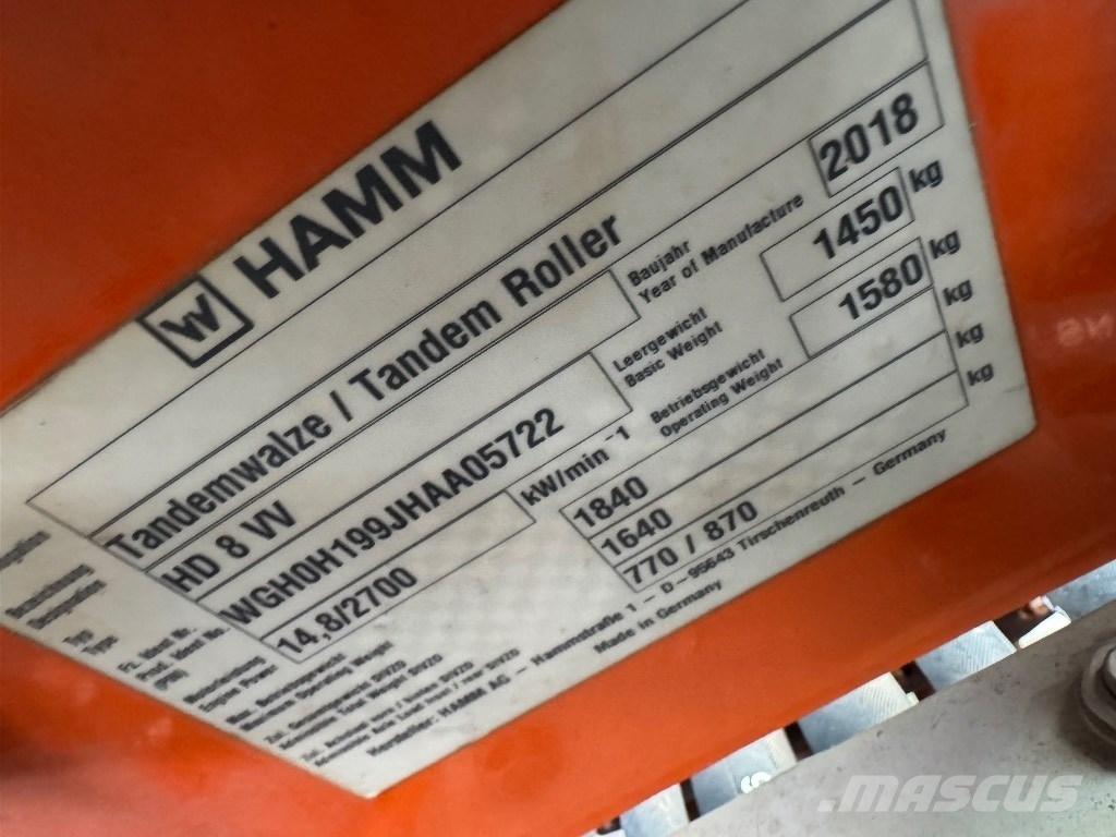 Hamm HD 8 VV Duowalsen