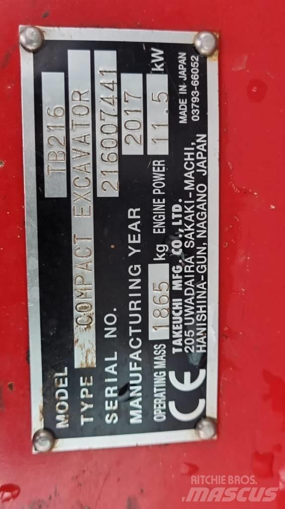 Takeuchi TB216 V4 Minigraafmachines < 7t