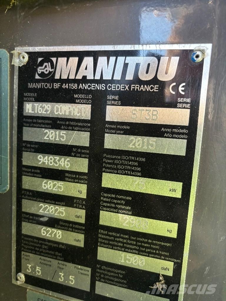 Manitou MLT 629 Verreikers