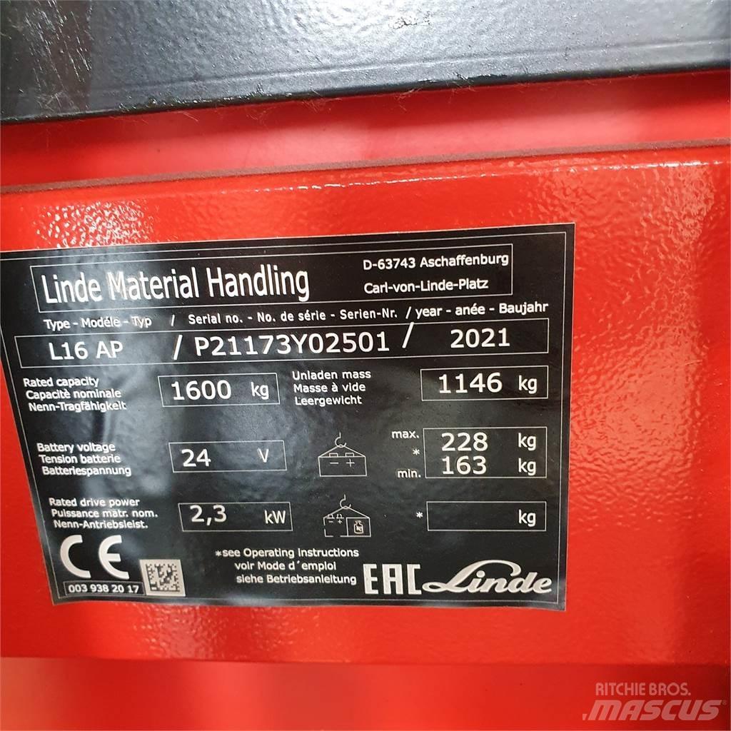 Linde L16APi Stapelaar meeloop