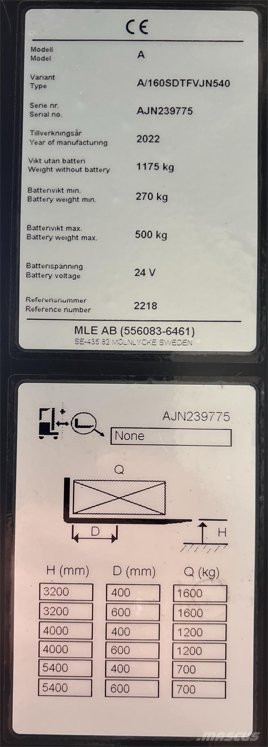 Atlet A160 Zelfrijdende stapelaars