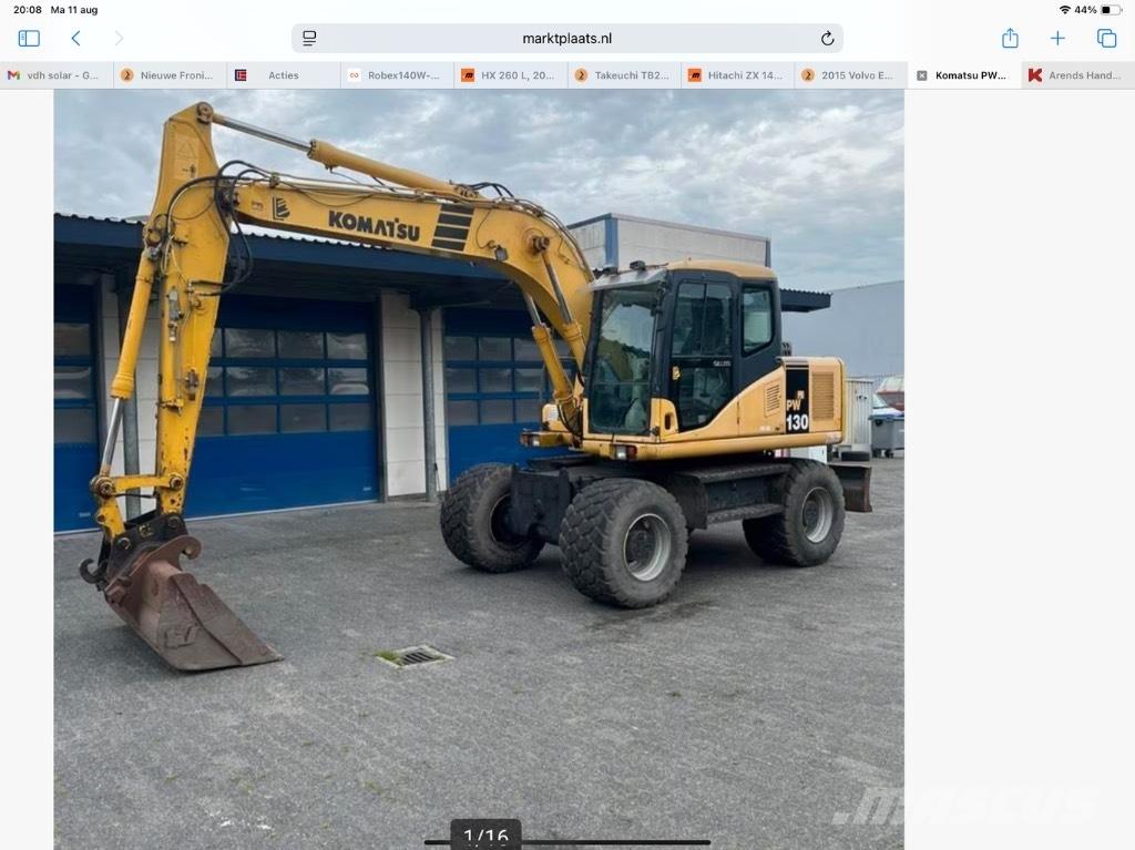 Komatsu PW 130-7K Wielgraafmachines