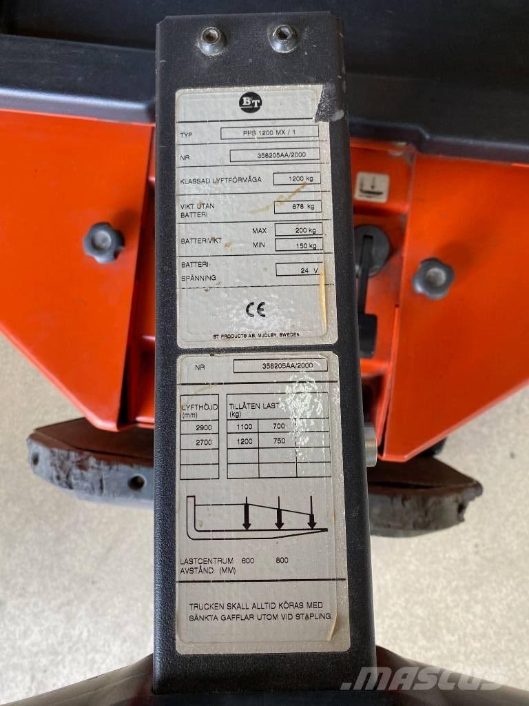 BT PPS 1200 MX / 1 Stapelaar meeloop