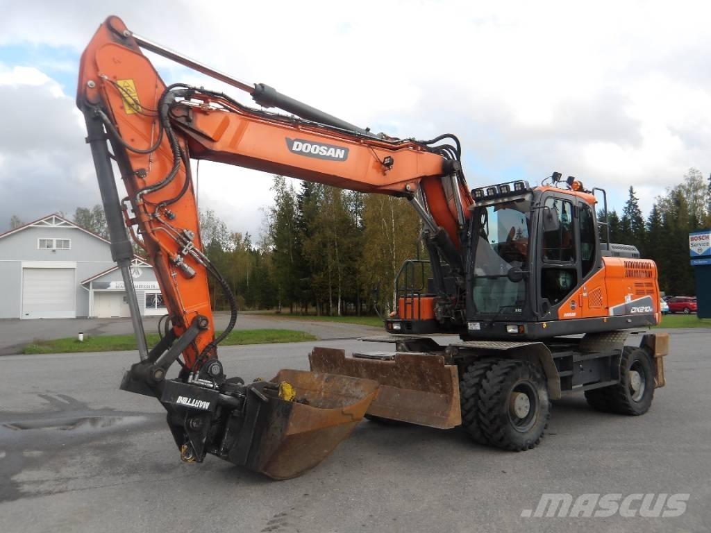 Doosan DX 210 WE Wielgraafmachines