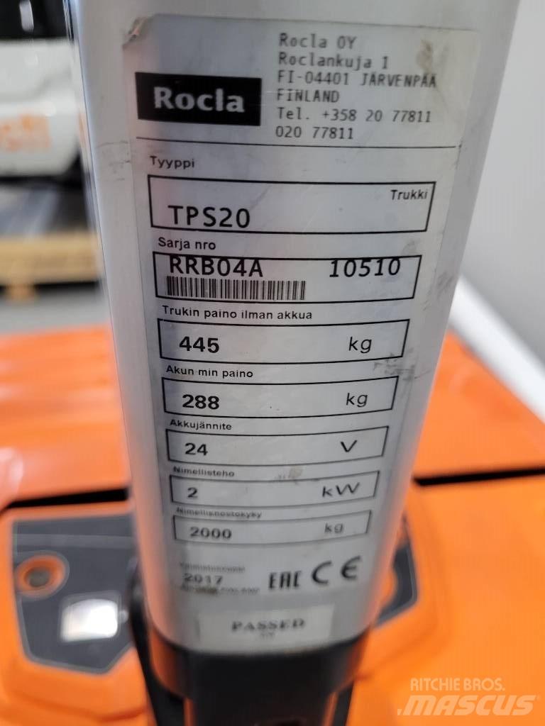 Rocla TPS20 Meerij pallettruck met platform
