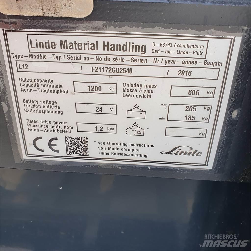 Linde L12 Stapelaar meeloop