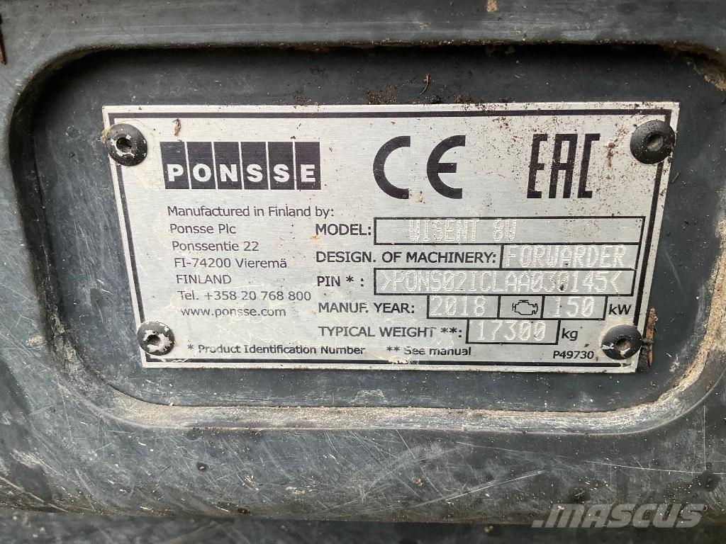 Ponsse WISENT 8W Forwarders