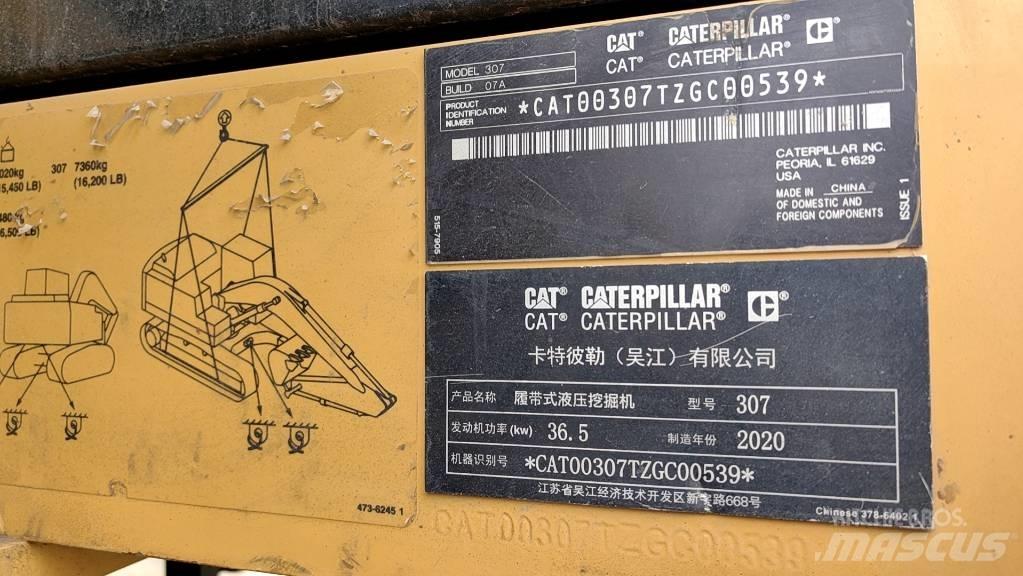 CAT 2020 CAT 307 Minigraafmachines < 7t