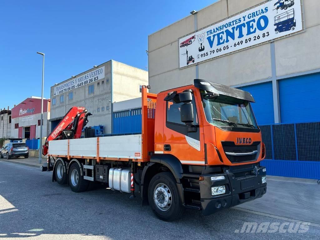 Iveco Stralis 420 Vlakke laadvloer met kraan