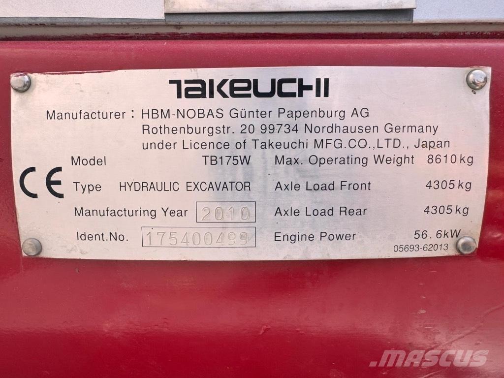 Takeuchi TB 175 W Wielgraafmachines