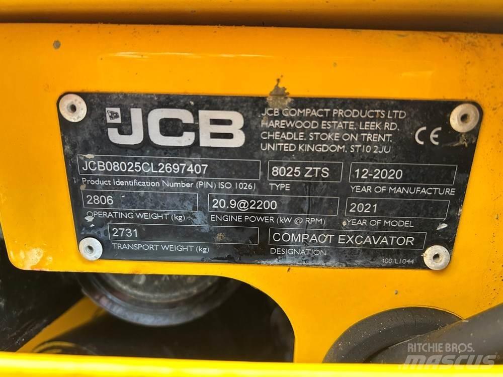 JCB 8025 Minigraafmachines < 7t