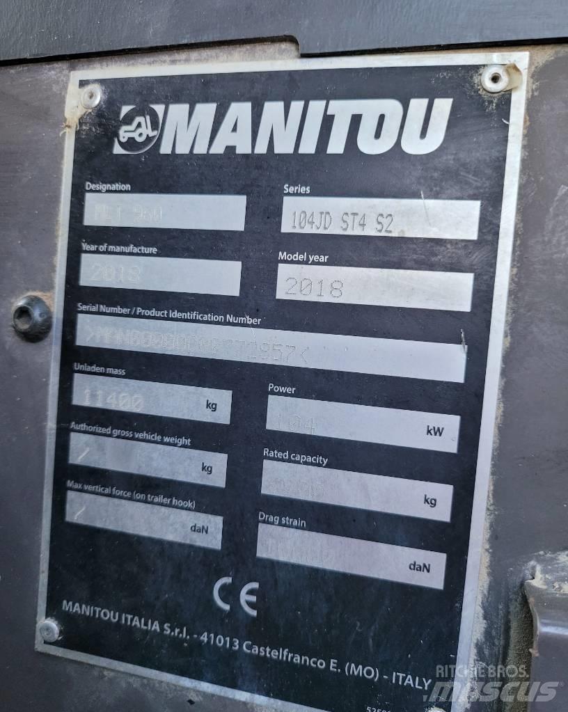 Manitou MLT960 Verreikers