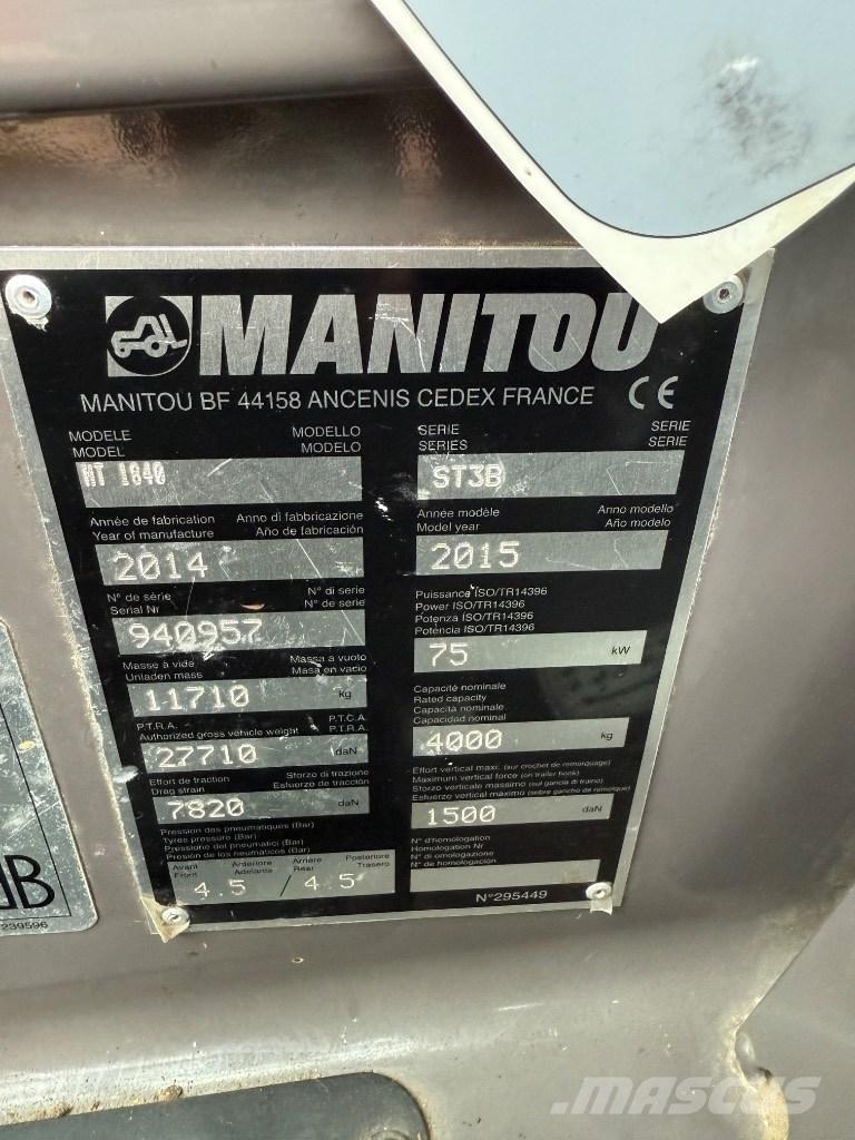 Manitou MT 1840 ST3B Verreikers