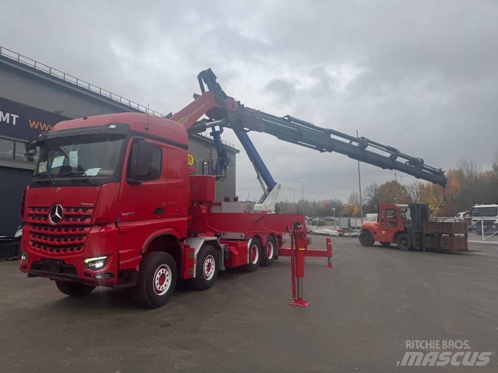 Mercedes-Benz 3258 Vlakke laadvloer met kraan