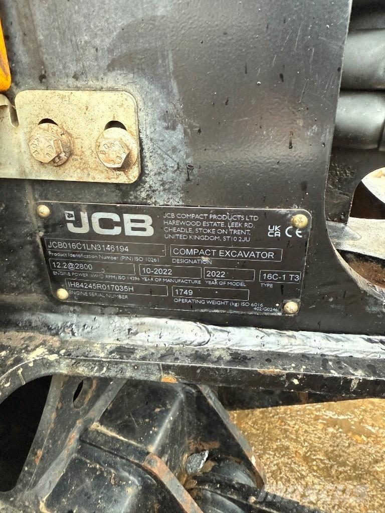 JCB 16 C Minigraafmachines < 7t