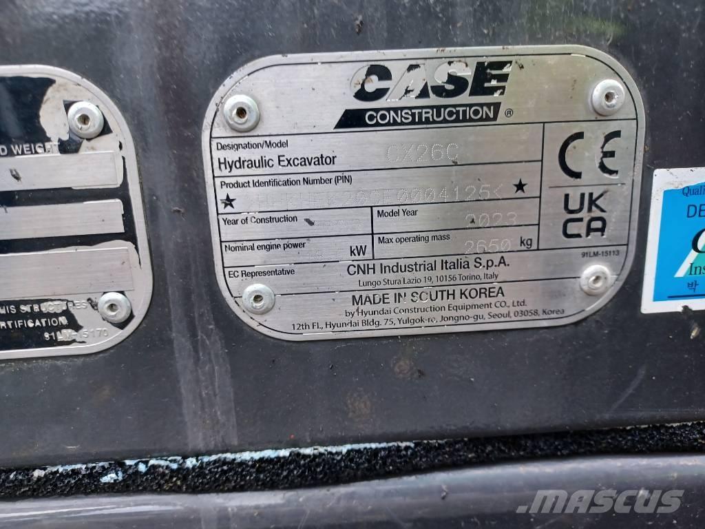 CASE CX 26 C Minigraafmachines < 7t