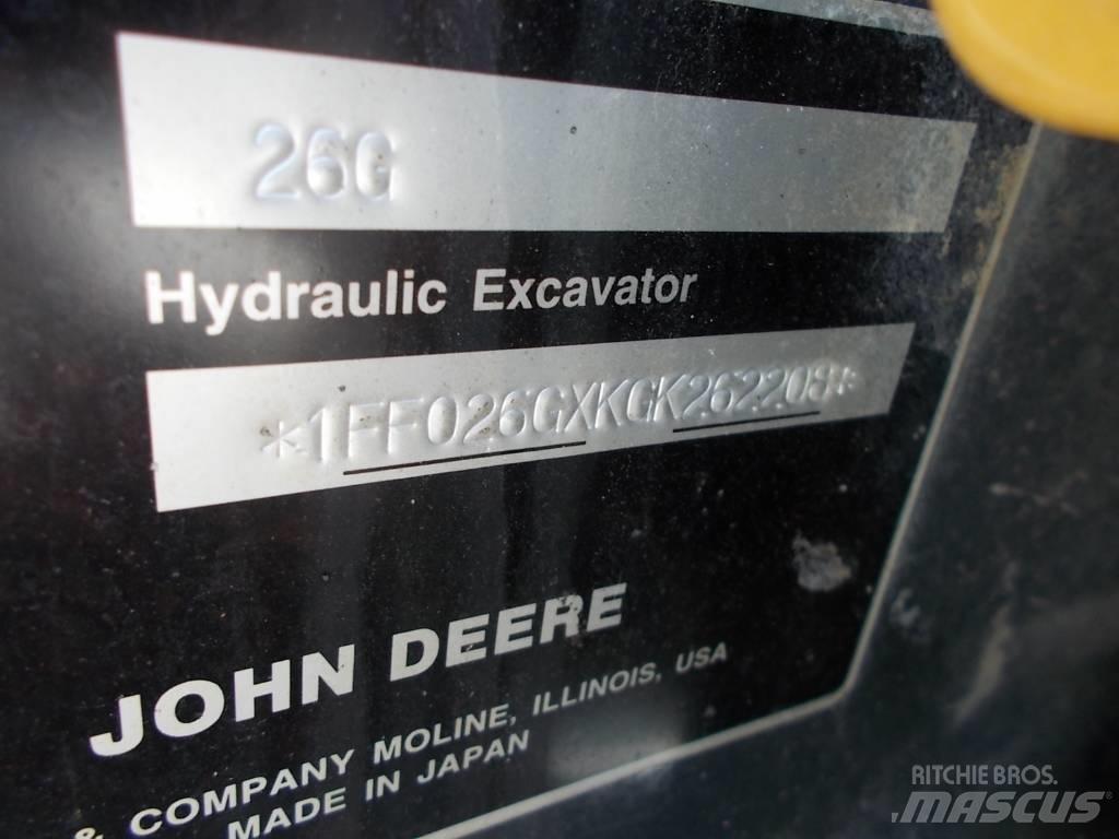 John Deere 26G Minigraafmachines < 7t