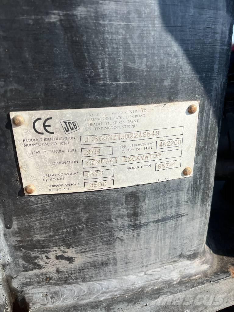 JCB 85 Z-1 ECO Midigraafmachines 7t - 12t
