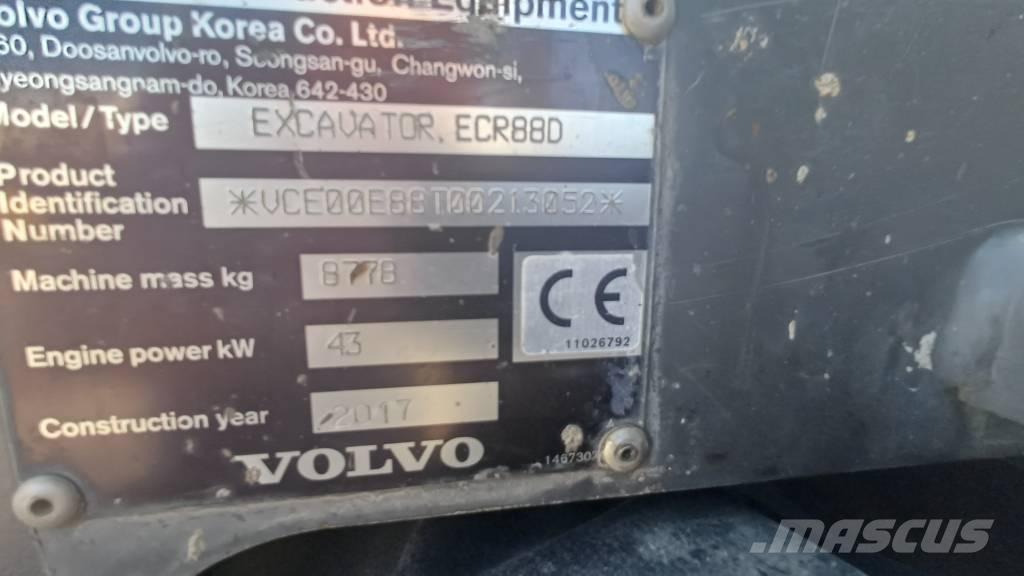 Volvo ECR 88 Midigraafmachines 7t - 12t