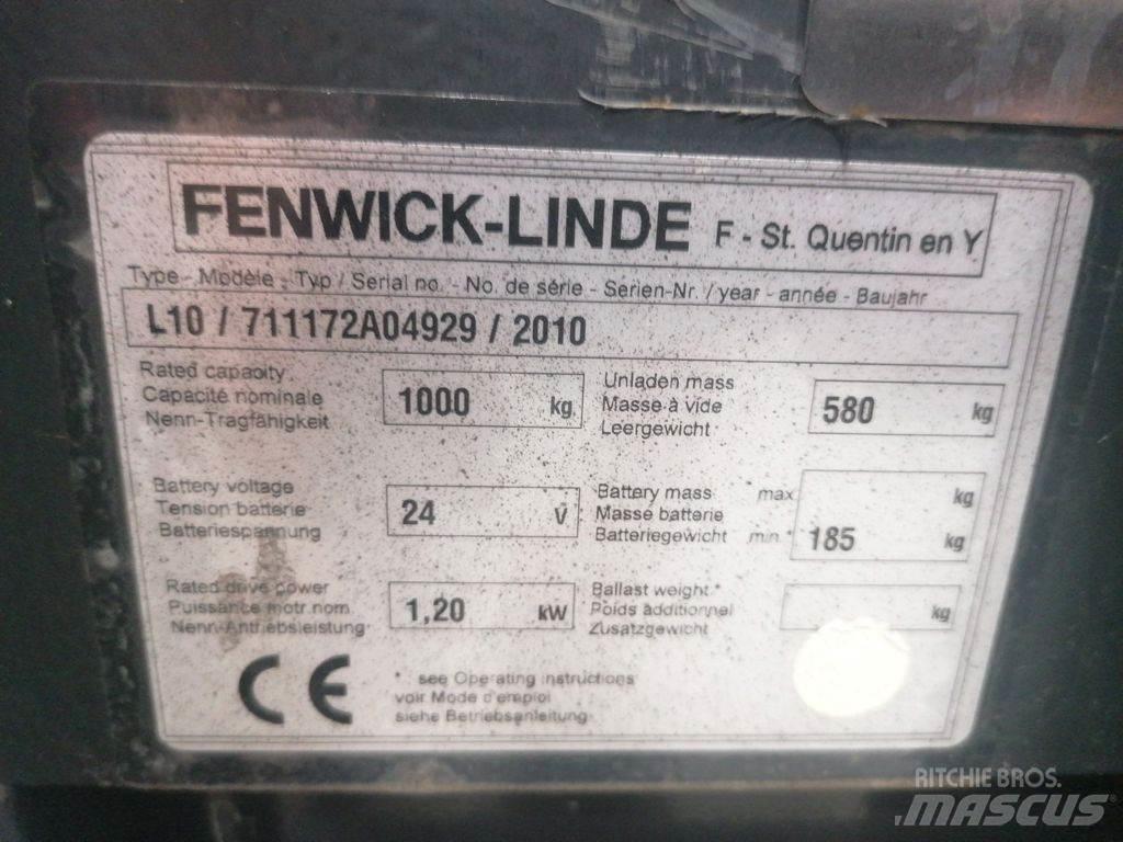 Linde L10 Stapelaar meeloop