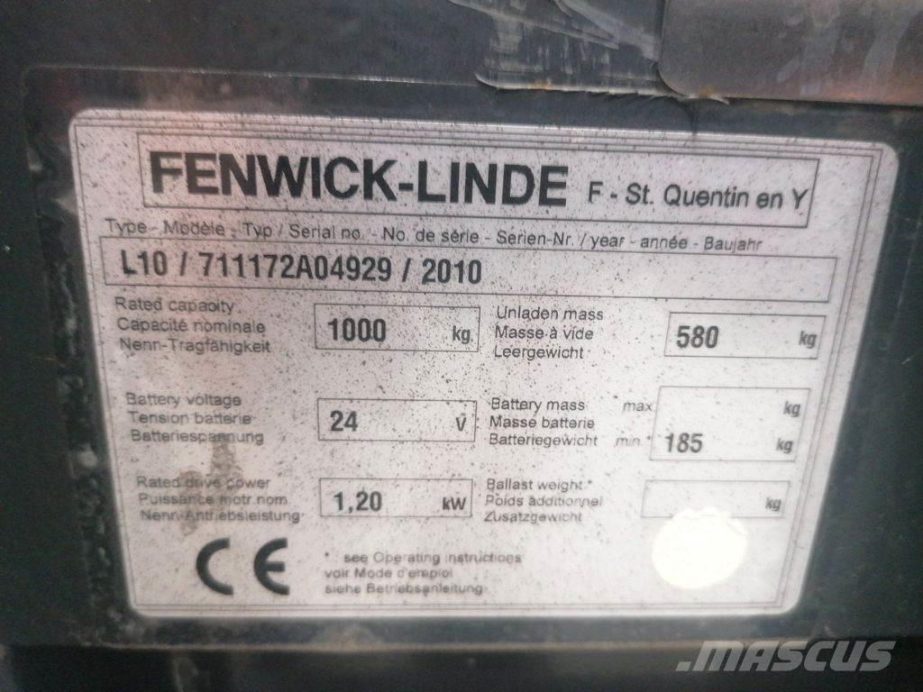 Linde L10 Stapelaar meeloop