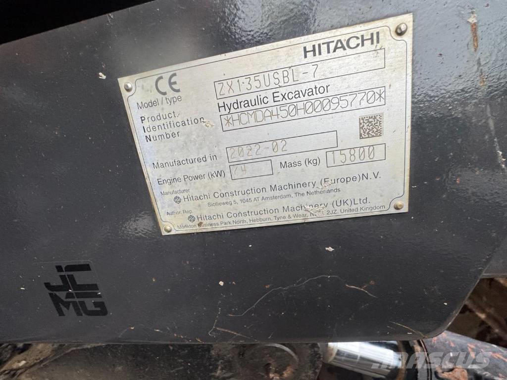 Hitachi ZX 135 US-7 Rupsgraafmachines