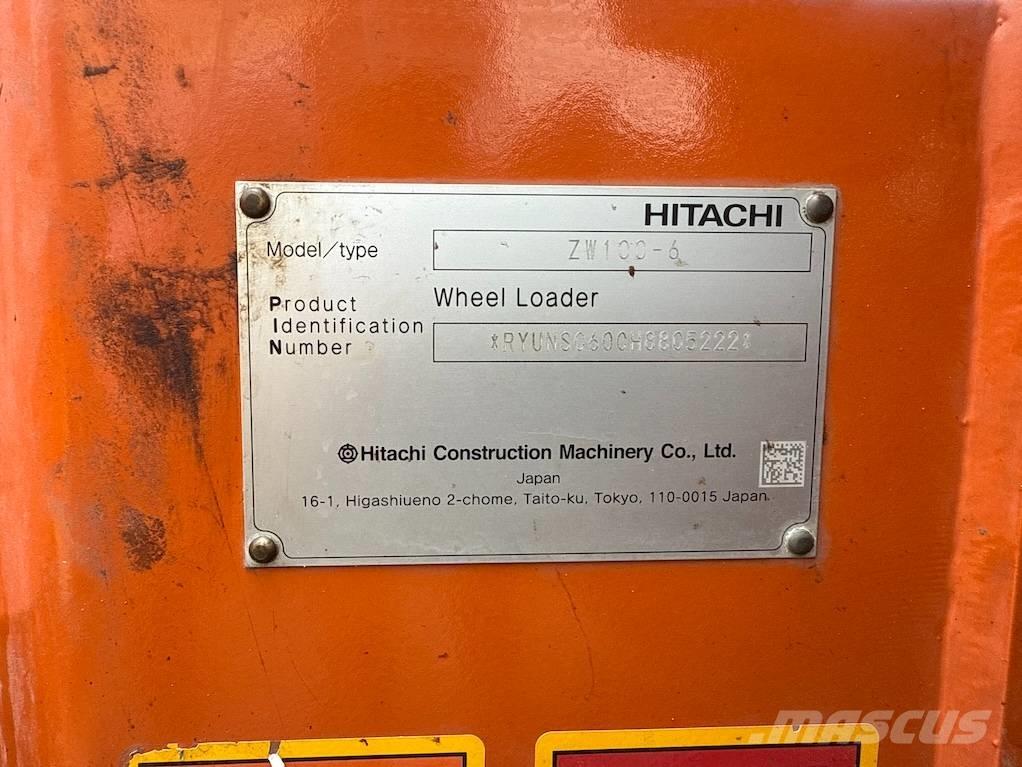 Hitachi ZW 100 Wielladers