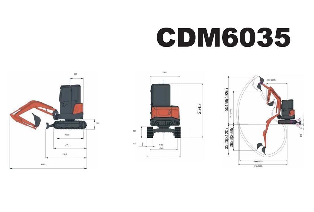 Lonking CDM6035 Minigraafmachines < 7t