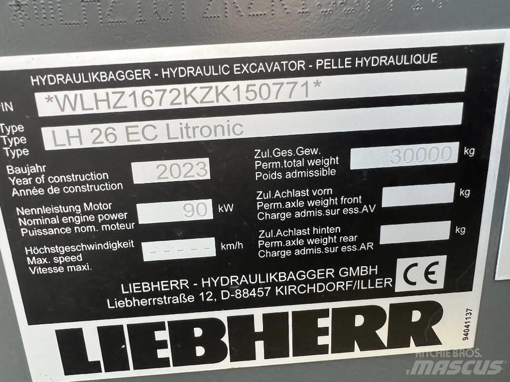 Liebherr LH26 EC Rupsgraafmachines