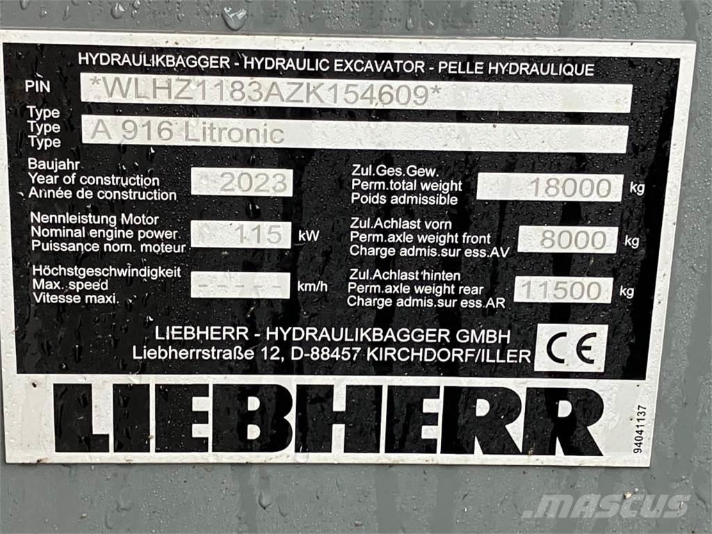 Liebherr A916 Wielgraafmachines