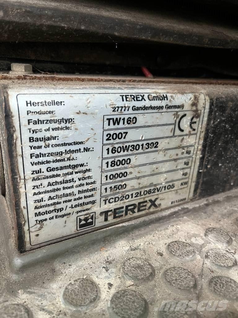 Terex TW160 Wielgraafmachines