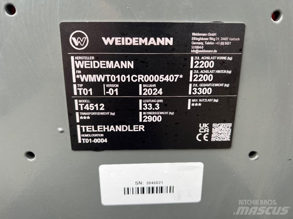 Weidemann 4512 Verreikers voor landbouw