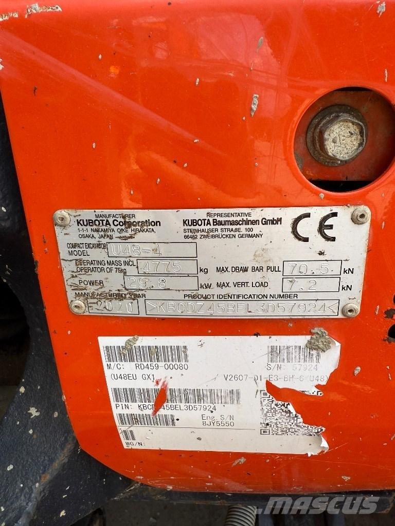 Kubota U 48 Minigraafmachines < 7t