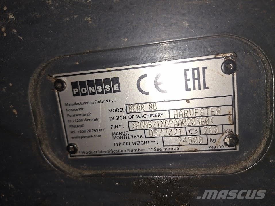 Ponsse Bear 8W Harvesters