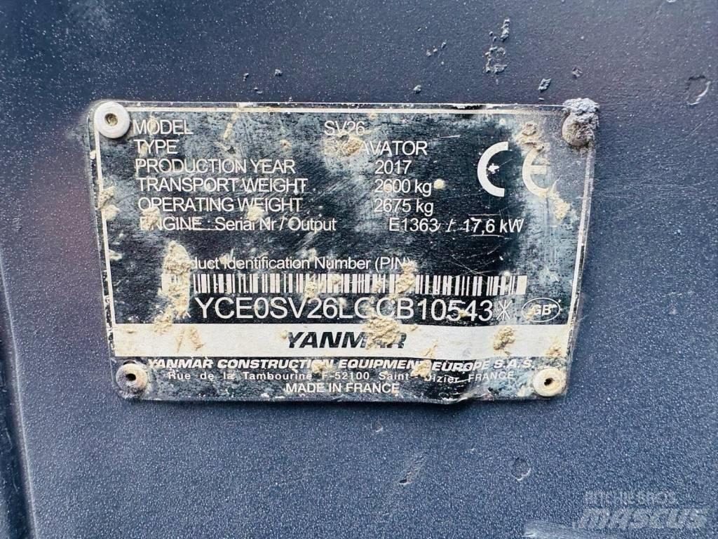 Yanmar SV 26 Minigraafmachines < 7t