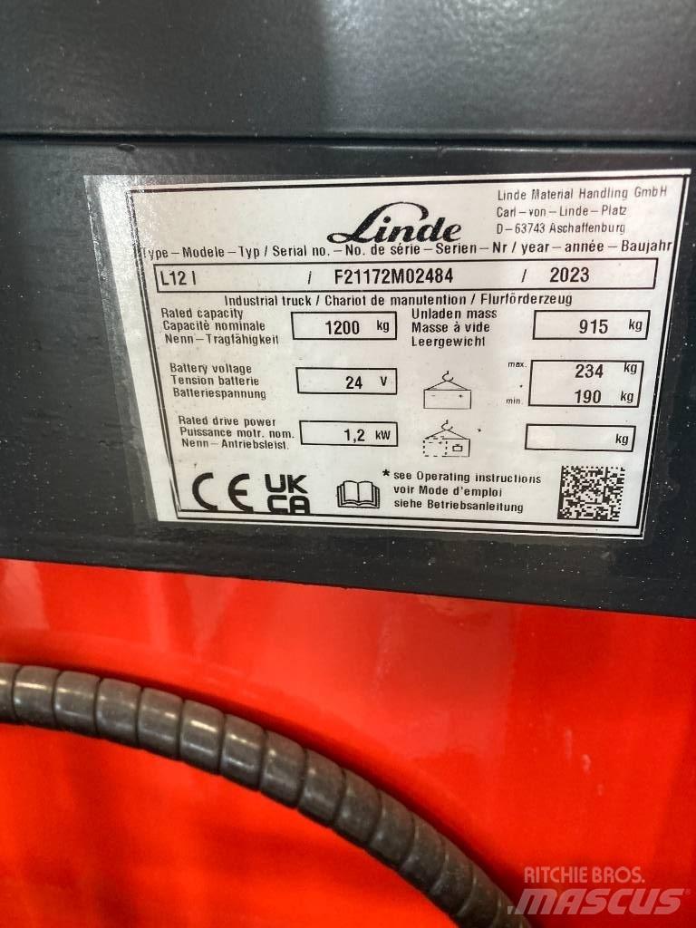 Linde L12i/1172 Stapelaar meeloop