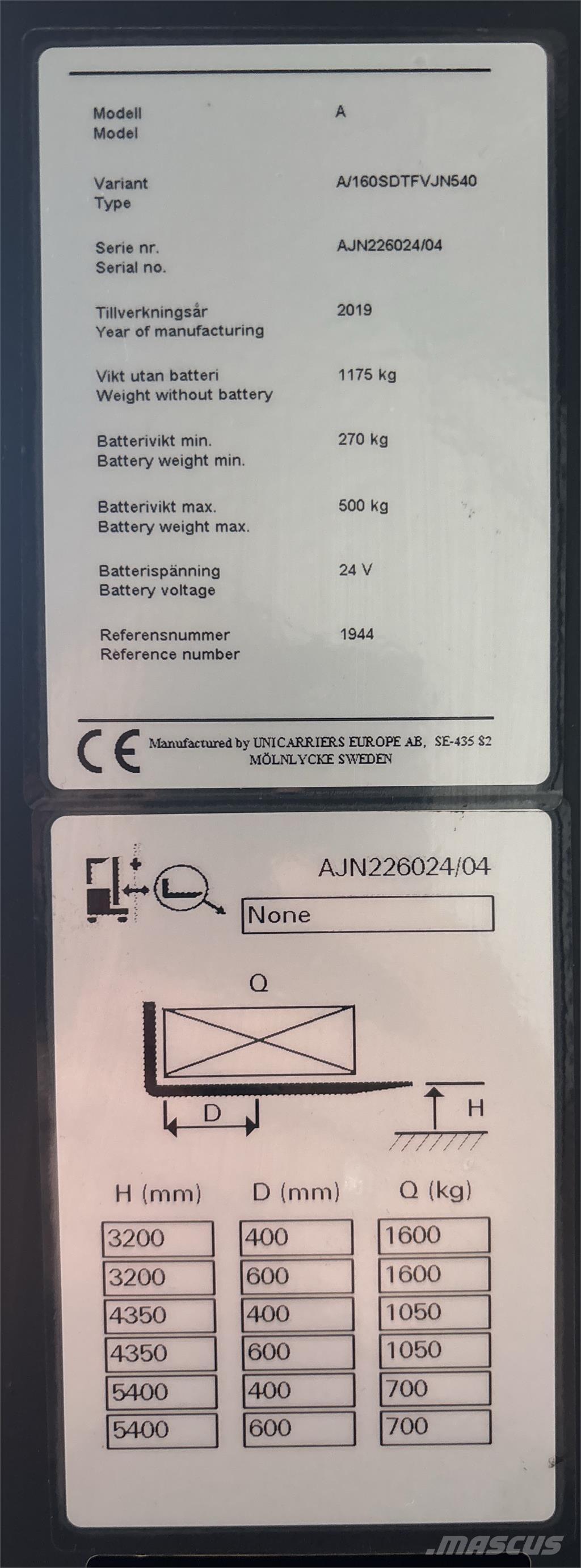 Atlet A160 Zelfrijdende stapelaars