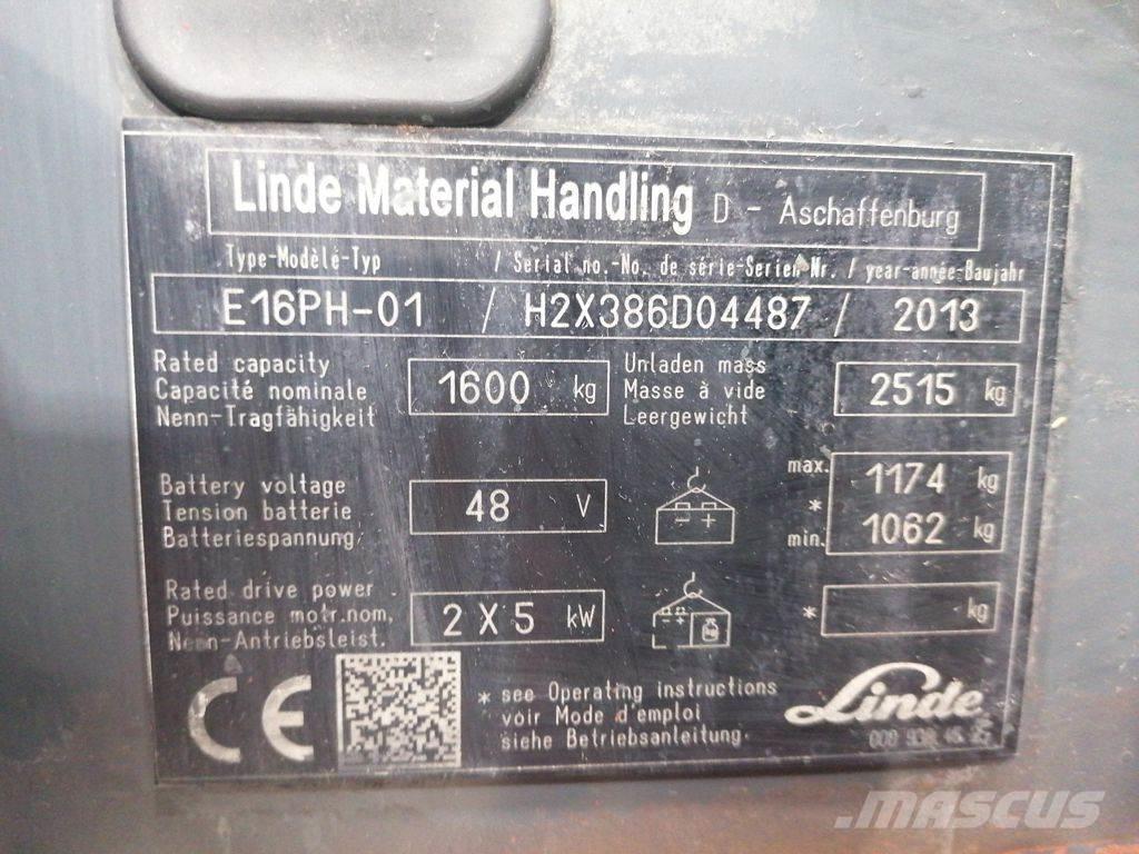 Linde E16PH-01 Elektrische heftrucks