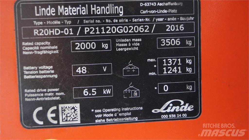 Linde R20HD Reachtruck voor hoog niveau
