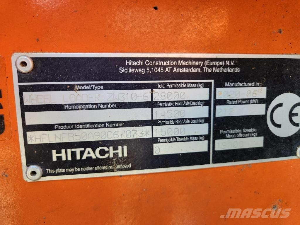 Hitachi ZW310-6 Wielladers