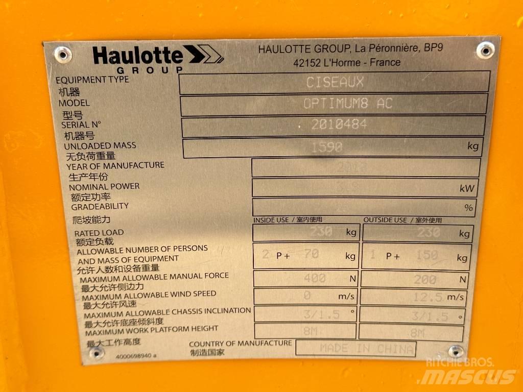Haulotte OPTIMUM 8 Schaarhoogwerkers