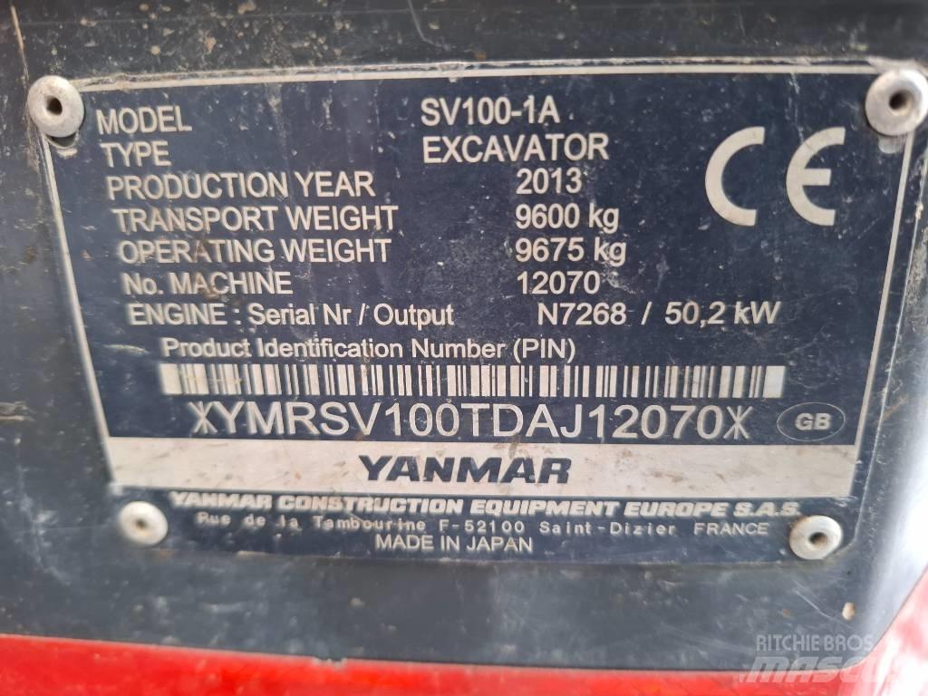 Yanmar SV100-1A Midigraafmachines 7t - 12t