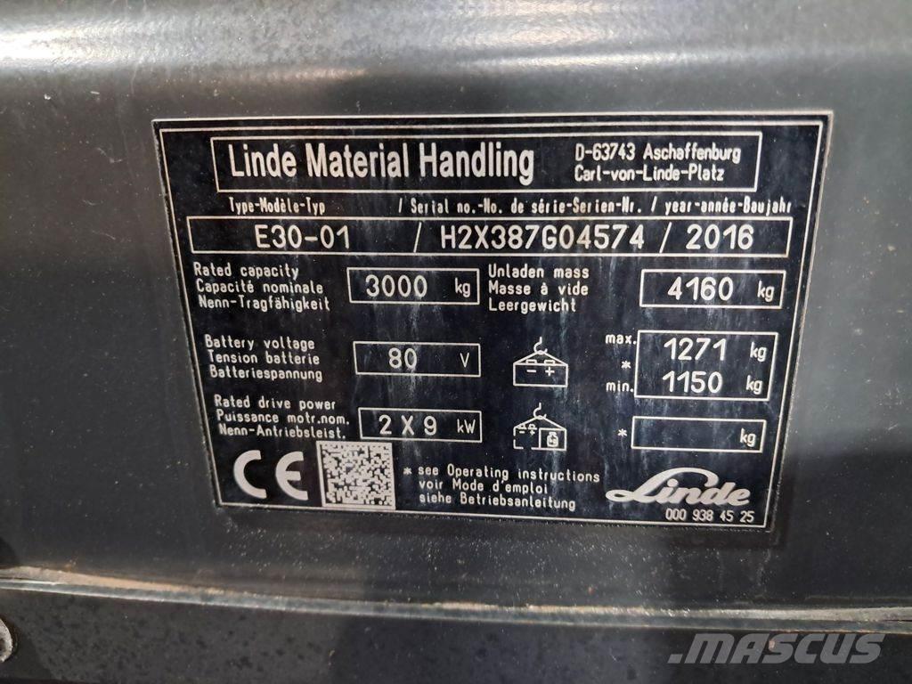 Linde E30-01 Elektrische heftrucks