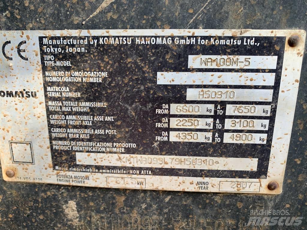 Komatsu WA 100 M-5 Wielladers