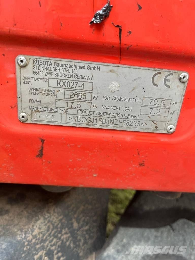 Kubota KX 027-4 Minigraafmachines < 7t